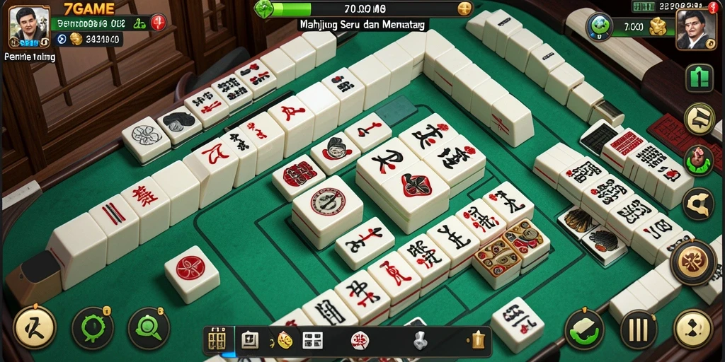 Tampilan screenshot 7GAME menampilkan gameplay Mahjong yang seru dan interaktif.