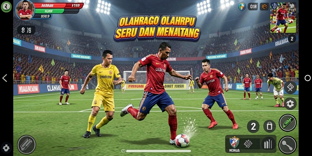 Tampilan gameplay menarik dalam 8180 dengan aksi olahraga yang mendebarkan.