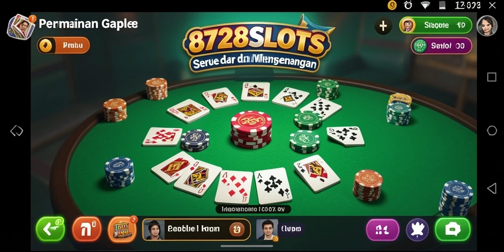 Gameplay menarik Gaple di 8728SLOTS dengan tampilan grafis yang menawan.