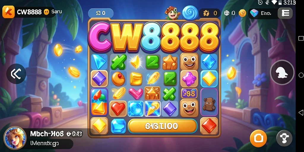 Tampilan gameplay CW8888 yang seru dan penuh warna.