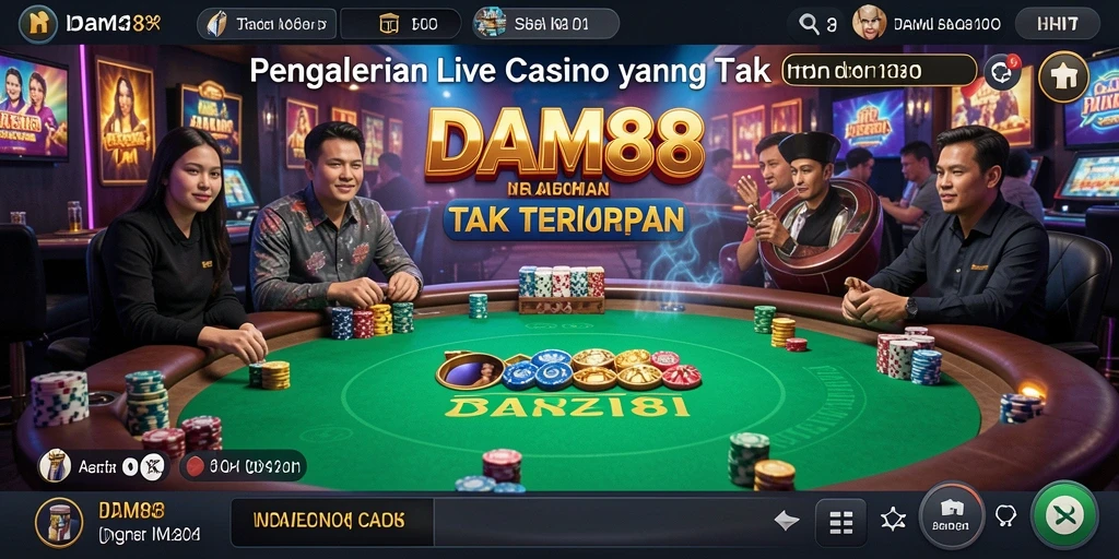 Screenshot mencapai puncak ketegangan dalam permainan Live Casino.