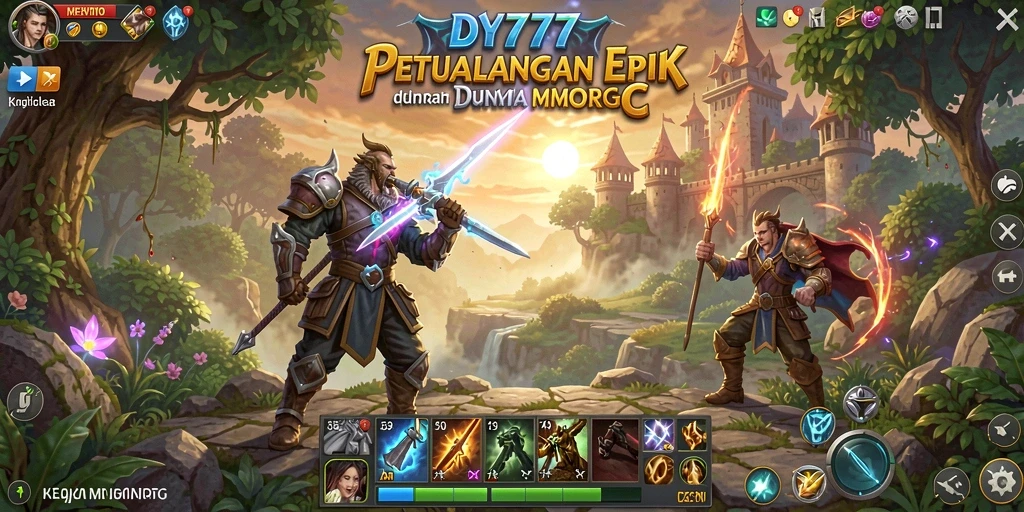 Gameplay menarik dalam DY777 yang menampilkan pertarungan epik MMORPG.