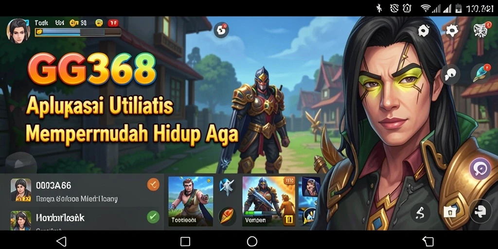 Screenshot utama GG368 menampilkan antarmuka pengguna yang intuitif dan fitur pengingat.