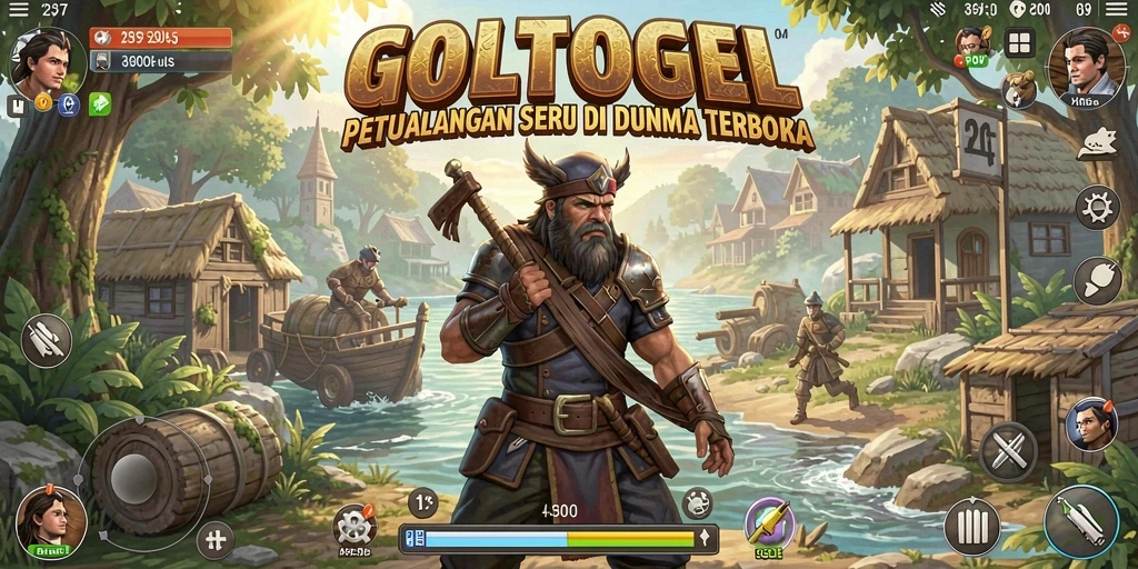 Screenshot gameplay GOLTOGEL di dunia terbuka yang luas.