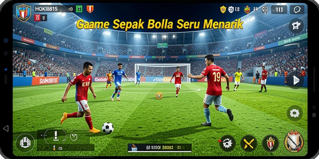 Gameplay HOKI8815 dengan grafis dan aksi sepak bola yang menakjubkan.