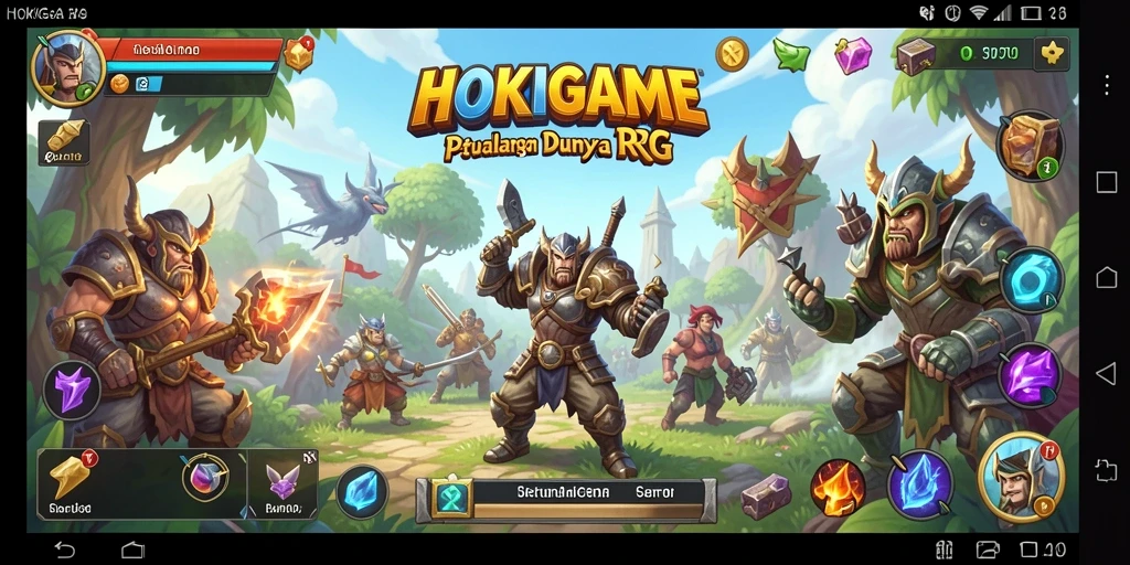 Tampilan gameplay HOKIGAME yang menampilkan pertarungan seru.
