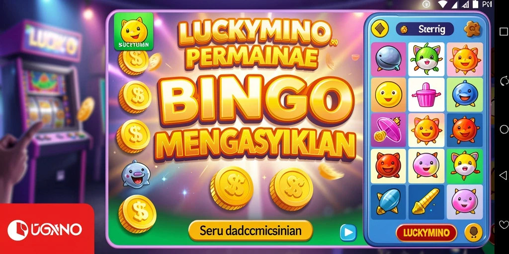 Tampilan gameplay LUCKYMINO yang menyenangkan dalam permainan Bingo.