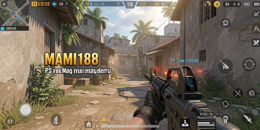 Screenshot gameplay MAMI188 menampilkan aksi mendebarkan dalam permainan FPS.