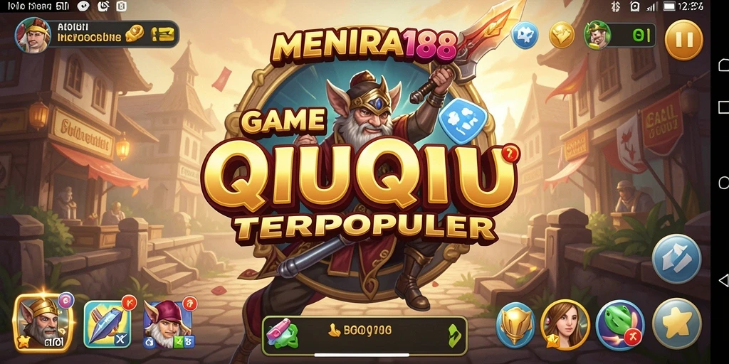 Tampilan gameplay seru dalam MENARA188, bermain QiuQiu bersama teman.