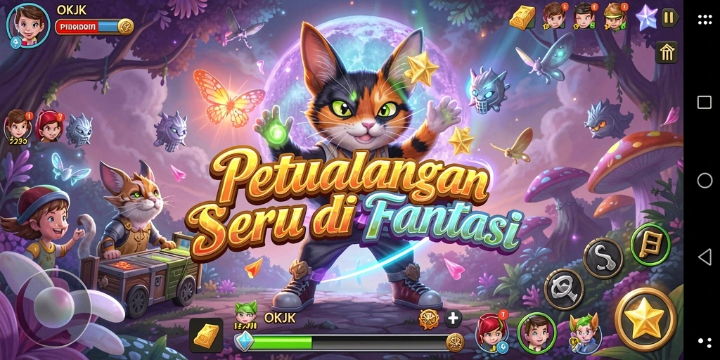 Tampilan permainan OKJK dengan petualangan yang menakjubkan.