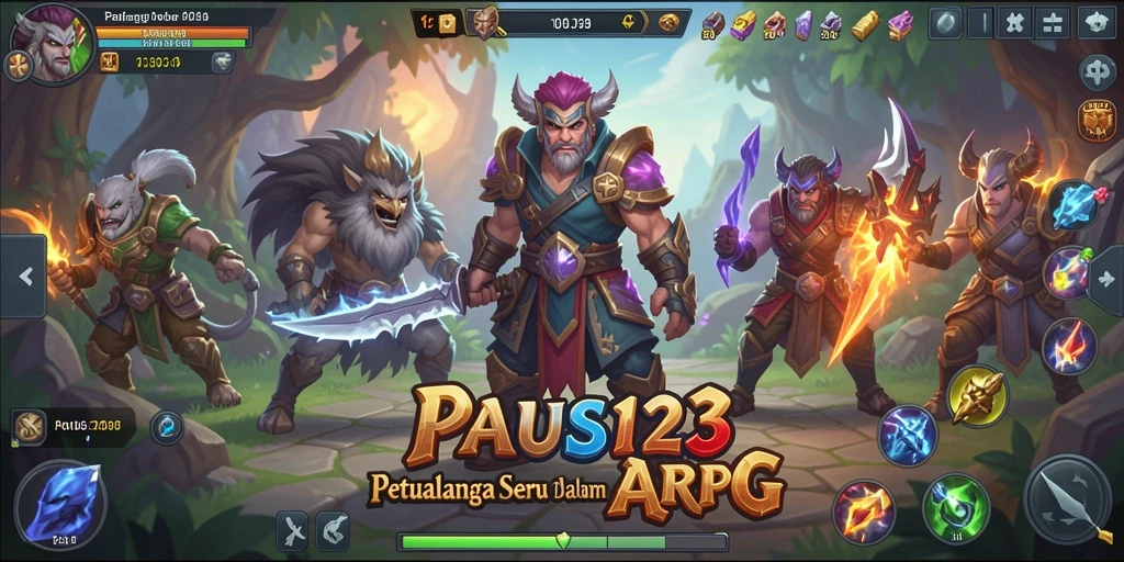 Screenshot gameplay PAUS123 menunjukkan aksi pertarungan yang mendebarkan.