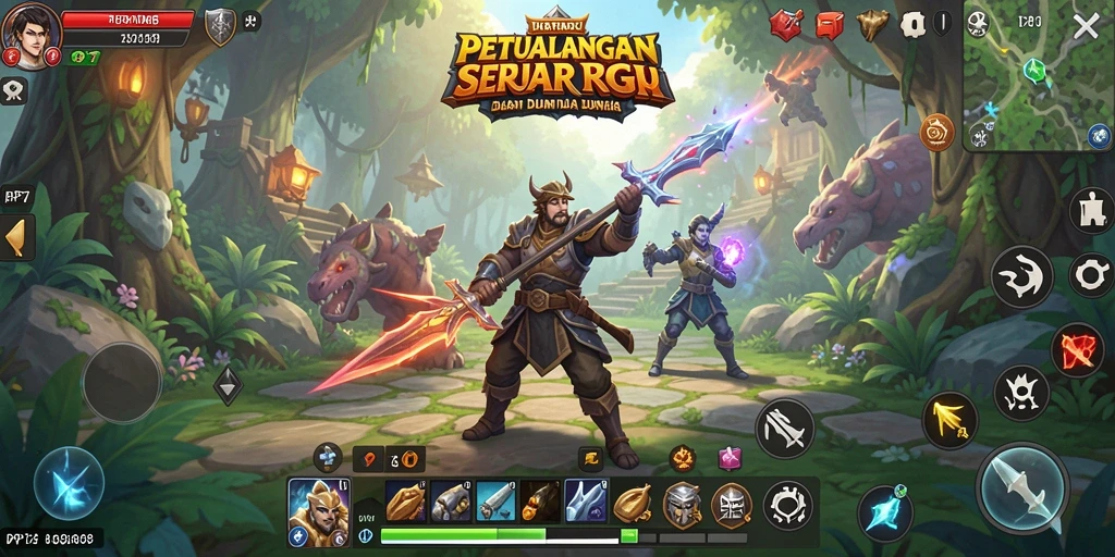 Tampilan gameplay seru PP7 dengan aksi RPG yang mendebarkan.