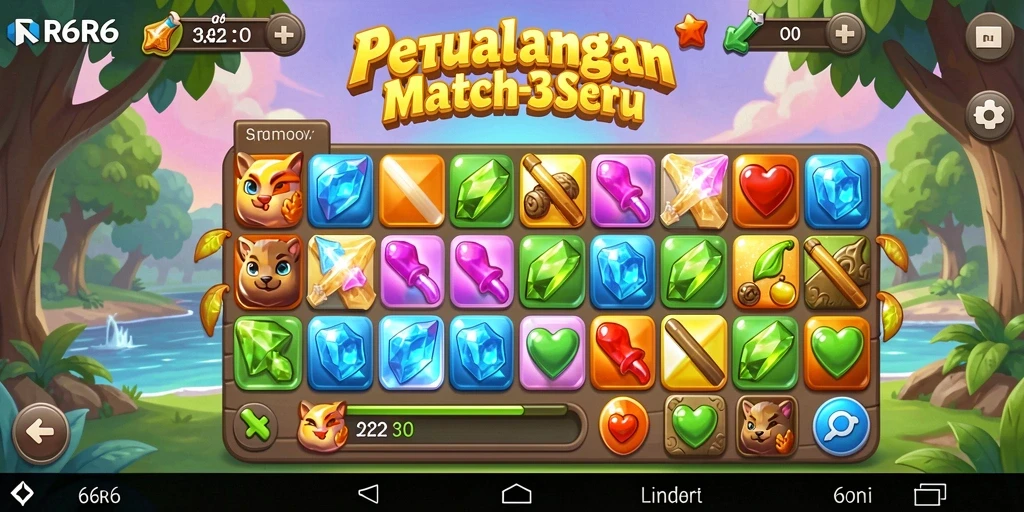 Tampilan menyenangkan saat mencocokkan item di R6R6.