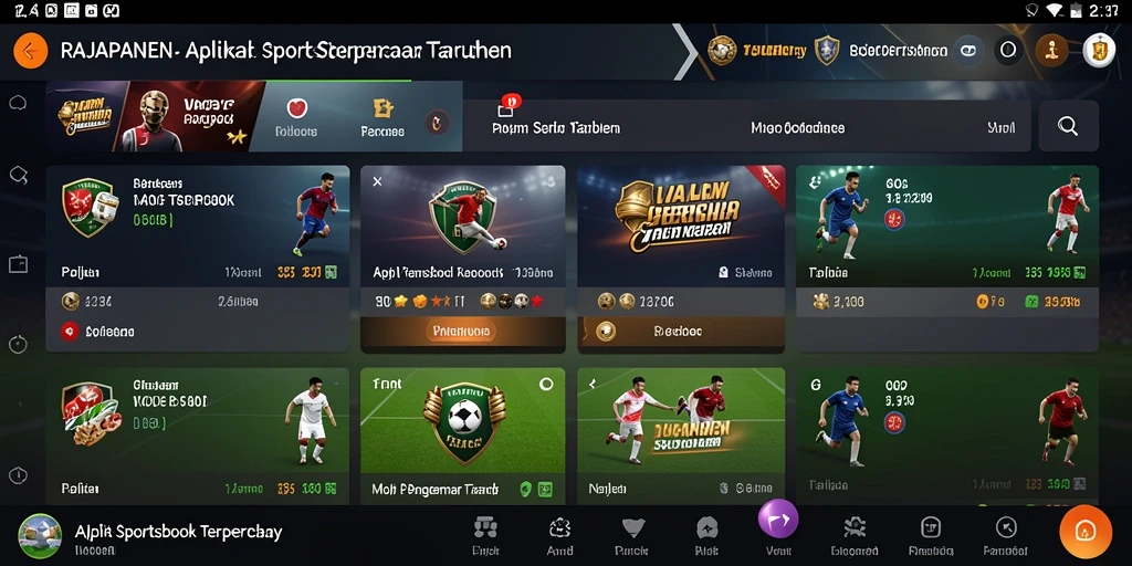 Screenshot utama RAJAPANEN menunjukkan tampilan taruhan olahraga yang menarik.