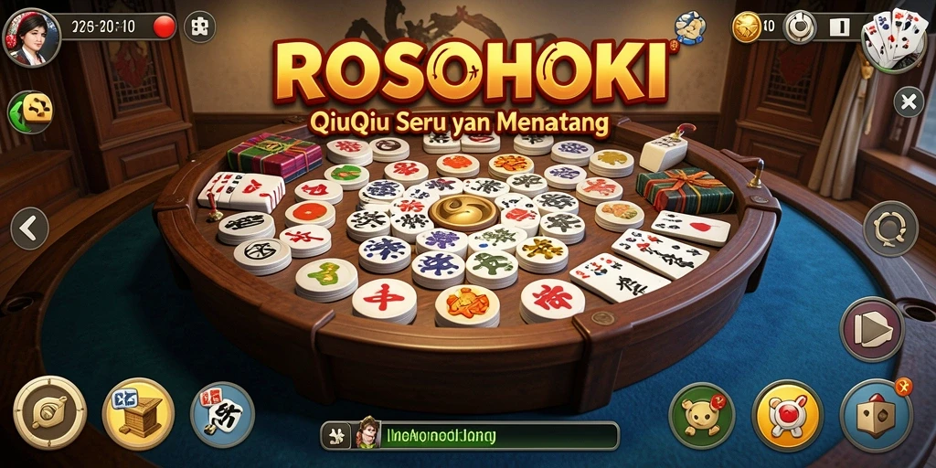 Tampilan gameplay QiuQiu yang menarik dan seru dalam ROSOHOKI.