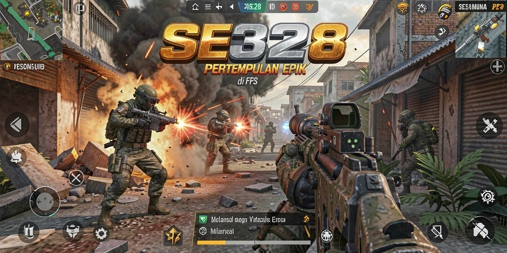 Screenshot dari gameplay SE328 menunjukkan aksi pertempuran yang mendebarkan.