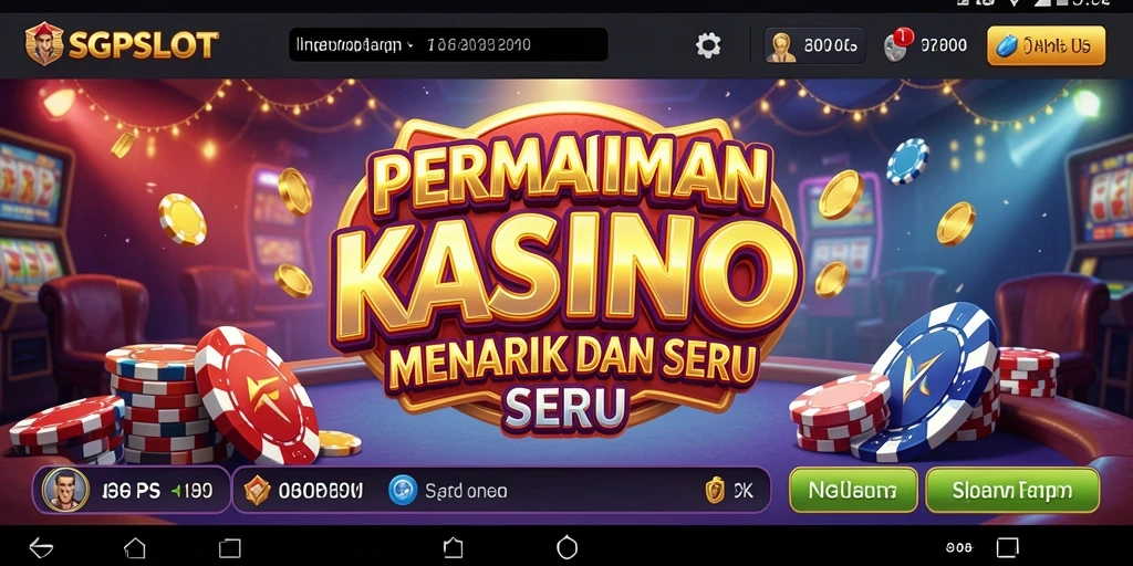 Tampilan menarik dari gameplay SGPSLOT di kasino.