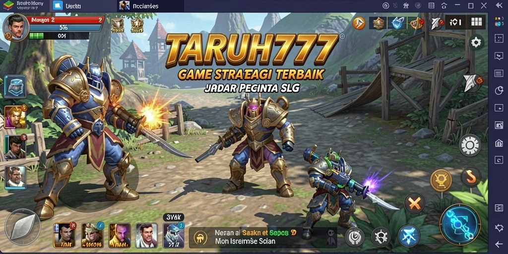 Tangkapan layar gameplay TARUH777 yang menampilkan aksi pertempuran seru.
