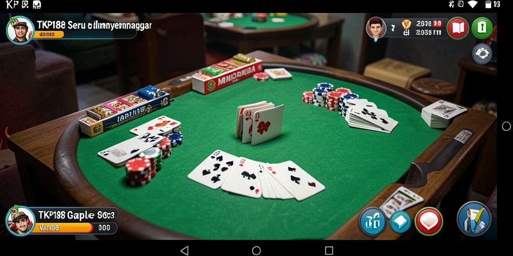 Tampilan gameplay Gaple yang seru dan interaktif di TKP188.