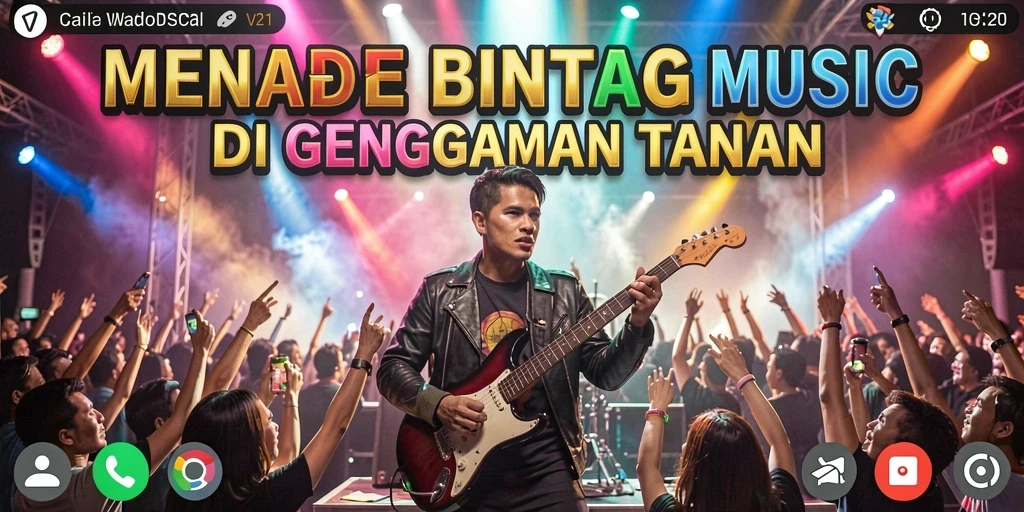 Tampilan gameplay V21 yang menakjubkan dengan interaksi musik.