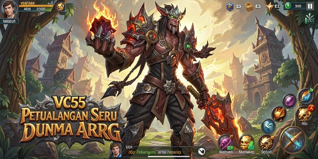 Screenshot gameplay VC55 menampilkan aksi seru dalam dunia ARPG.